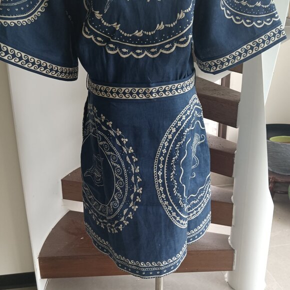 Alemais Oceane Mini Dress Navy - Picture 8 of 12